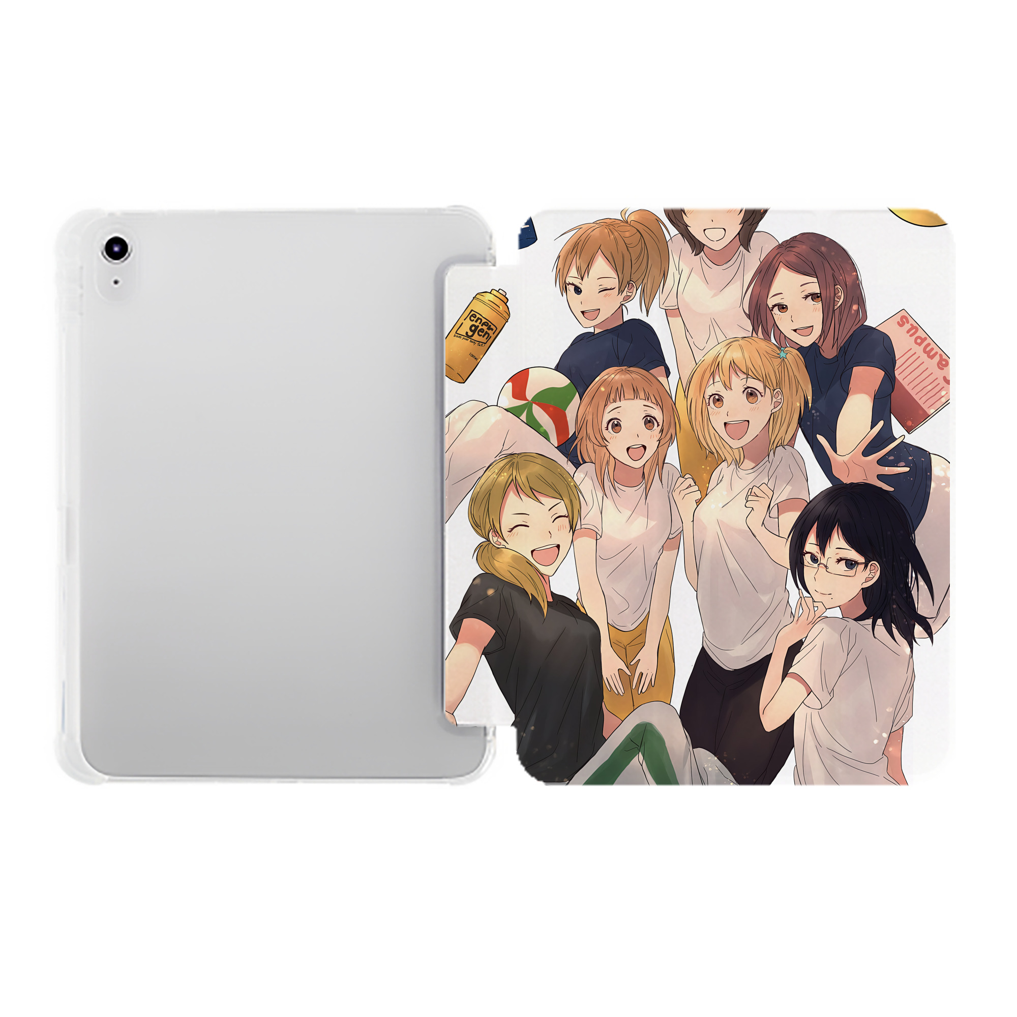 （画像用） ハイキュー!! Haikyu!! IPad ケース ペン収納付き 三つ折りスタンド PUレザー×シリコン 対応機種9.5/10.5/10.9インチ